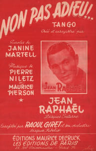 Partition de la chanson : Non pas adieu        