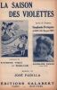 Partition de la chanson : Saison des violettes (La)      Symphonie portugaise  . Roger Germaine - Padilla José - 