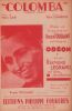 Partition de la chanson : Colomba Chanson Corse       . Toussaint Roger - Chardon Félix - Marc-Cab