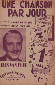 Partition de la chanson : Chanson par jour (Une)