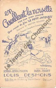 Partition de la chanson : En cueillant la noisette Constant Rémy - Line Noro - Jacques Varennes Petit Jacques (Le) . - Paddy,Porret Julien - ...