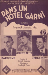 Partition de la chanson : Dans un hôtel garni