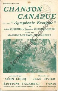 Partition de la chanson : Chanson canaque      Symphonie exotique  .  - Rivier Jean - 