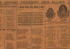 Partition de la chanson : Grand concert des Alliés - Le premier Drapeau pris aux Allemands - La Marche Franco-Russe Anglaise et Belge - Le dernier ...