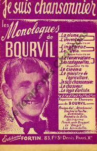 Partition de la chanson : Je suis chansonnier . Bourvil - Claret Gaston - Bourvil,Rocca Robert