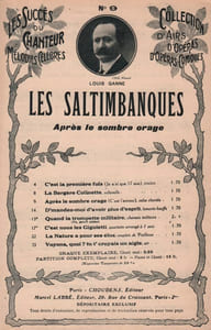 Partition de la chanson : Après le sombre orage Saltimbanques (Les)