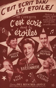 Partition de la chanson : C'est écrit dans les étoiles C'est écrit dans les étoiles