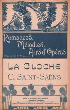 Partition de la chanson : Cloche (La) . - Saint-Saëns Camille - Hugo Victor