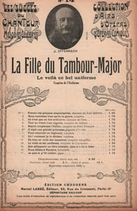 Partition de la chanson : Voilà ce bel uniforme (Le) Couplets de l'uniforme Fille du Tambour-Major (La)