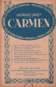 Partition de la chanson : Fleur que tu m'avais jetée (La)      Carmen  
