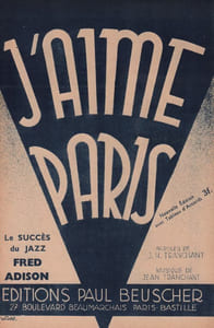 Partition de la chanson : J'aime Paris        