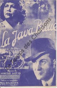 Partition de la chanson : Java bleue (La) Java (Une) . Fréhel - Scotto Vincent - Koger Géo,Renard Noël