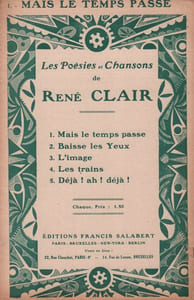 Partition de la chanson : Mais le temps passe Sans accompagnement Poésie