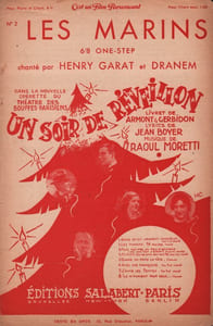 Partition de la chanson : Marins (Les) Marins s' marient pas Marinette Soir de réveillon (Un)