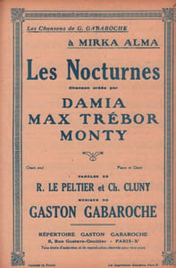 Partition de la chanson : Nocturnes (Les)        