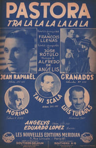 Partition de la chanson : Pastora  Tra la la la la la la la       