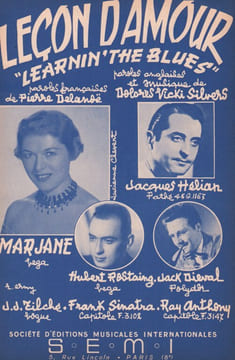 Partition de la chanson : Leçon d'amour Learnin "the blues" . Hélian Jacques,Marjane Léo,Rostaing Hubert,Dieval Jack - Vicki Silvers Dolorès - ...