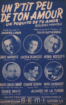Partition de la chanson : P'tit peu de ton amour (Un)  Un poquito de tu amor      . Robin Claude,Jeunesse Lucien,Warner Eddie,Rossotti Henri,Chiboust ...