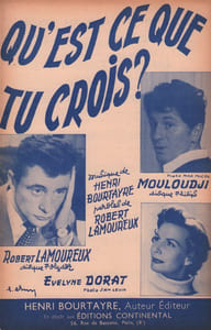 Partition de la chanson : Qu’est-ce que tu crois ?        