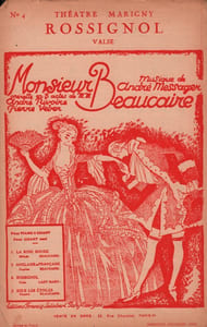 Partition de la chanson : Rossignol Monsieur Beaucaire Marigny