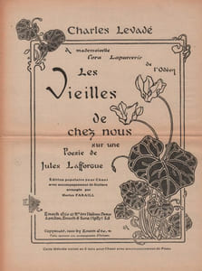 Partition de la chanson : Vieilles de chez nous (Les) A Mademoiselle Cora Lapacerie      Poésie 
