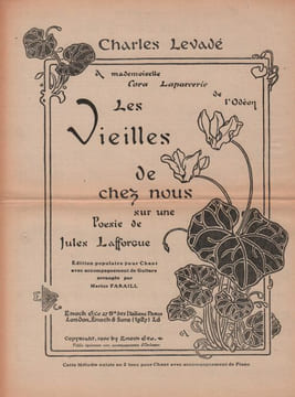 Partition de la chanson : Vieilles de chez nous (Les) A Mademoiselle Cora Lapacerie Poésie . - Levadé Charles - Lafforgue Jules