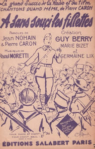 Partition de la chanson : A Sans souci les fillettes Chantons quand même