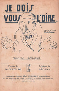 Partition de la chanson : Je dois vous l'dire Chanson comique