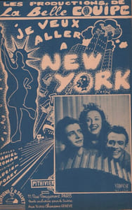 Partition de la chanson : Je veux aller à New-York