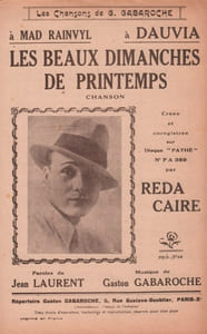 Partition de la chanson : Beaux dimanches de printemps (Les)
