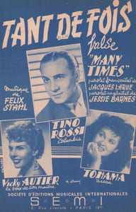 Partition de la chanson : Tant de fois Many times