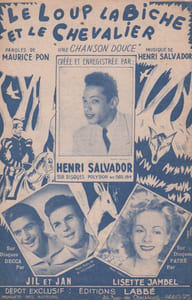 Partition de la chanson : Loup, la biche et le chevalier Chanson douce (Une)