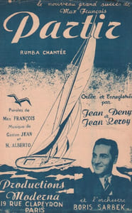 Partition de la chanson : Partir