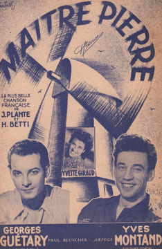 Partition de la chanson : Maître Pierre . Guétary Georges,Giraud Yvette,Montand Yves - Betti Henri - Plante Jacques