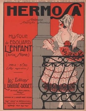 Partition de la chanson : Hermosa Infimes déchirures sur le haut de couverture sans manque Apollo Théâtre (L'). - L'Enfant Edouard -