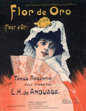 Partition de la chanson : Flor de Oro A son Excellence Madame Camacho de Villaurrutia Fleur d'Or      .  - Anduaga E.H. - 