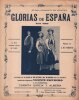 Partition de la chanson : Glorias de Espana Vicente Escudero avec ses danseuses Carmita Garcia et Almeria    Dédicace de l'auteur à l'intérieur " A ...