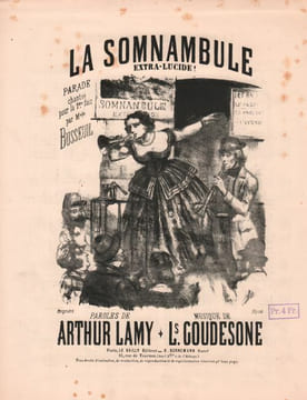 Partition de la chanson : Somnambule extra-lucide (La) Edition plus tardive - quelques rousseurs + Photocopie des paroles à l'intérieur . ...