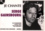 Partition de la chanson : Serge Gainsbourg 25 Chansons paroles seules avec accords pour tous instruments    -69 années érotique - Accordéon - L'ami ...