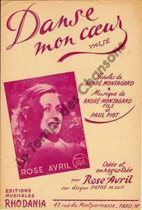 Partition de la chanson : Danse mon coeur