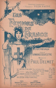 Partition de la chanson : Femmes de France (Les) Hommage respectueux à Madame Félix Faure    Papier fragilisé  Chant patriotique 