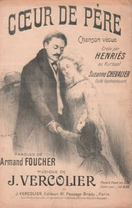 Partition de la chanson : Coeur de père Chanson vécue Gaîté Rochechouart,Kursaal