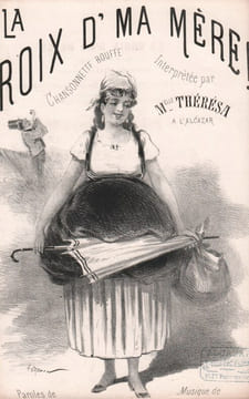 Partition de la chanson : Croix d'ma mère !! (La) Chansonnette Alcazar. Thérésa Mlle - de Villebichot Auguste - Hittemans Pierre