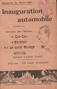 Partition de la chanson : Inauguration automobile Sans accompagnement Lune Rousse,Au Coucou,Perchoir