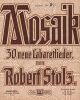 Partition de la chanson : Wagner Zyklus Dans la collection "Mosaik" 30 neue Cabaretlieder (Chanson n°7 Op.106)       .  - Stolz Robert - Robitschek ...