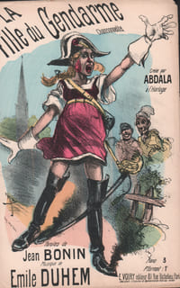 Partition de la chanson : Fille du Gendarme (La) Petite restauration au dos Chansonnette Horloge (L')