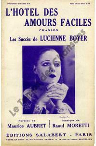 Partition de la chanson : Hôtel des amours faciles (L')        