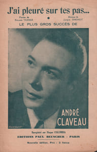 Partition de la chanson : J’ai pleuré sur tes pas …