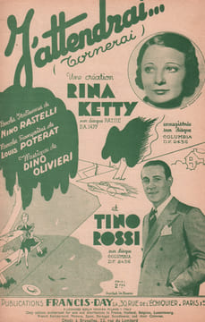 Partition de la chanson : J'attendrai ...  Tornerai      . Rossi Tino,Ketty Rina - Olivieri Dino - Poterat Louis,Rastelli Nino