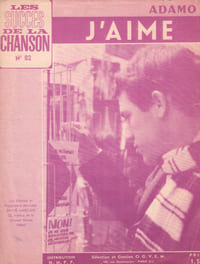Partition de la chanson : J'aime